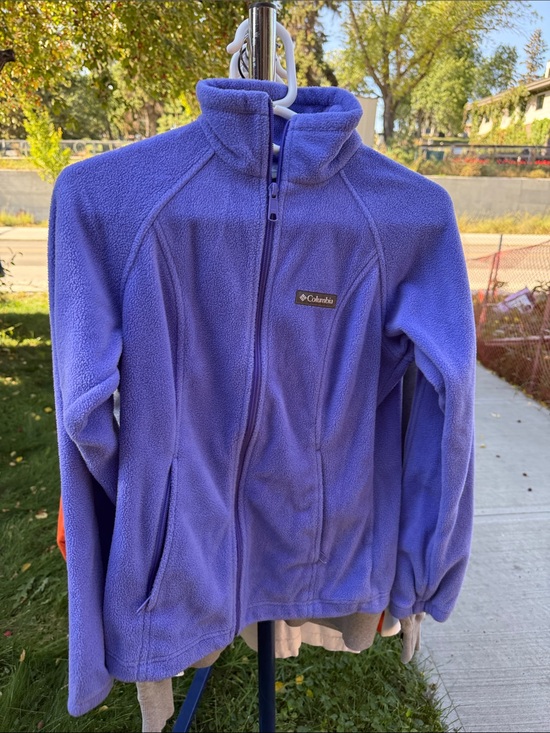 Columbia Jackets & Blazers - Columbia Women’s Purple Full‑Zip Teddy Fleece Jacket